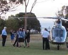 THAT helicopter disgorging B. Bishop at a Golf Course in Geelong.